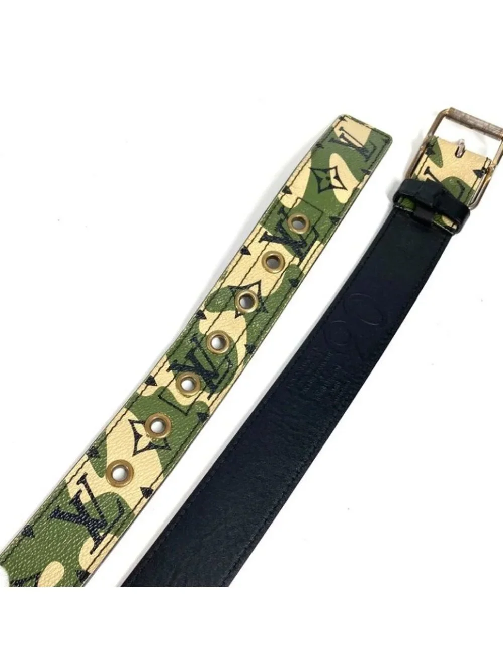 Louis Vuitton Belt Ceinture Monogram Flage Canvas Khaki - Picture 8 of 8